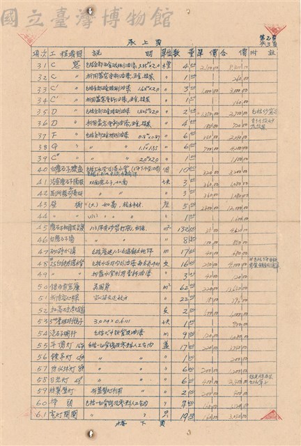 工程標單藏品圖，第1張
