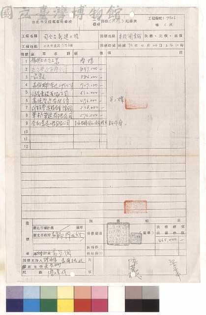 司令台新建工程
第二標藏品圖，第1張