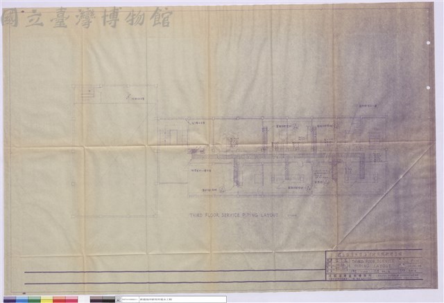 THIRD FLOOR SERVICE PIPING LAYOUT藏品圖，第1張
