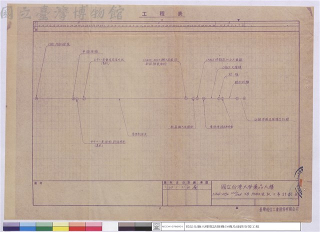 NA4-08L 100L/150L XB PABX 裝機工事計劃表-工程表藏品圖，第1張