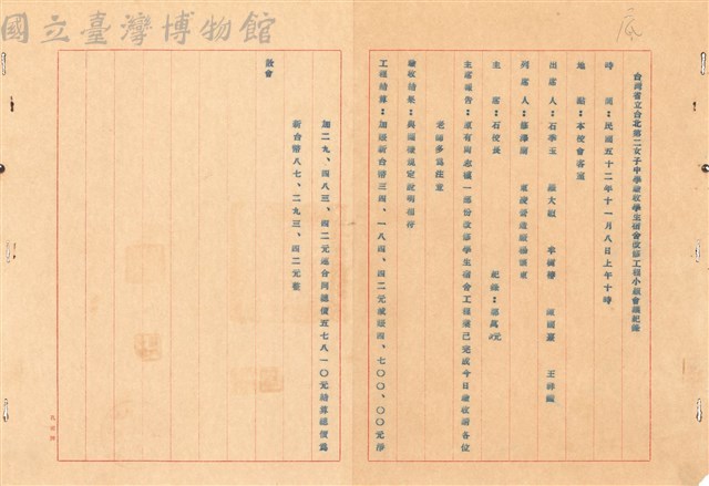 會議記錄藏品圖，第1張