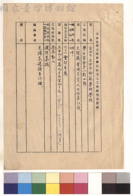 學生宿舍第一期工程藏品圖，第1張