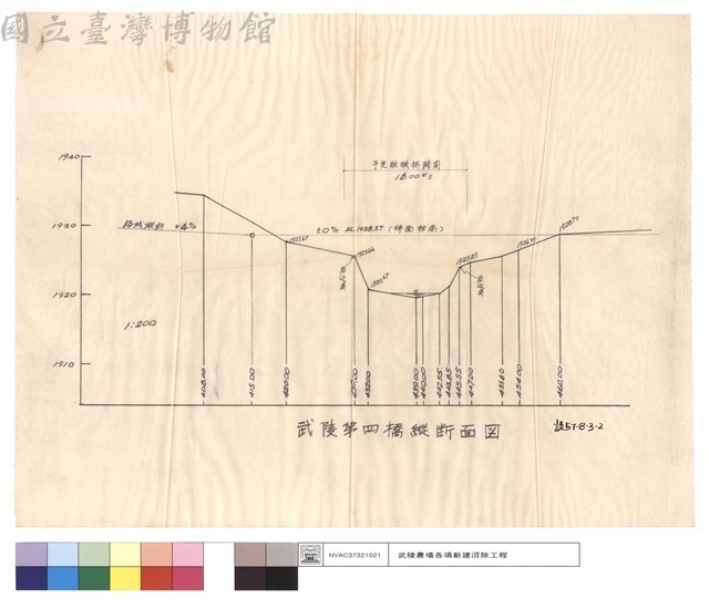 武陵第四橋縱斷面圖藏品圖，第1張