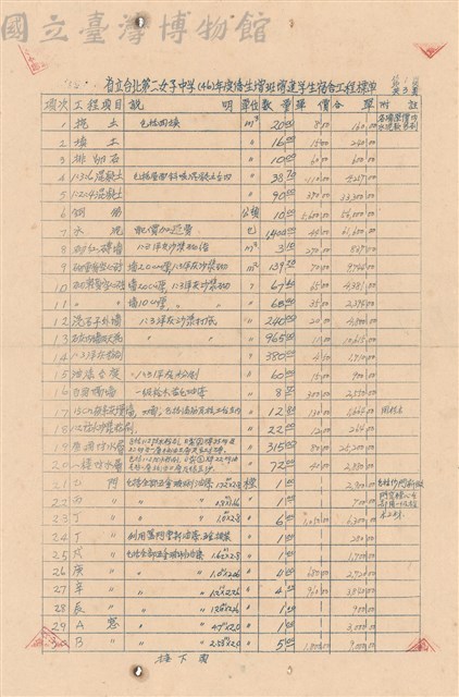 工程標單藏品圖，第1張