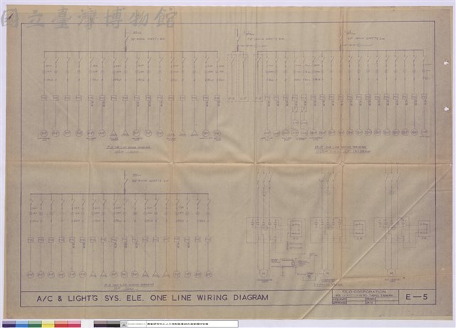 A/C＆LIGHT'G SYS.ELE.ONE LINE WIRING DIAGRAM藏品圖，第1張