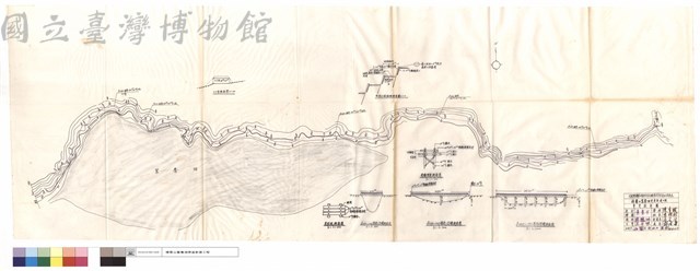 A.P.管,棧道打樁編柵,簡便人行橋斷面圖、皮材板藏品圖，第1張