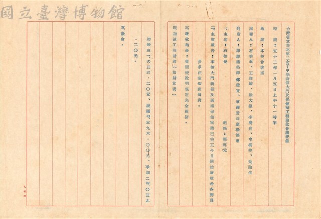 會議記錄藏品圖，第1張
