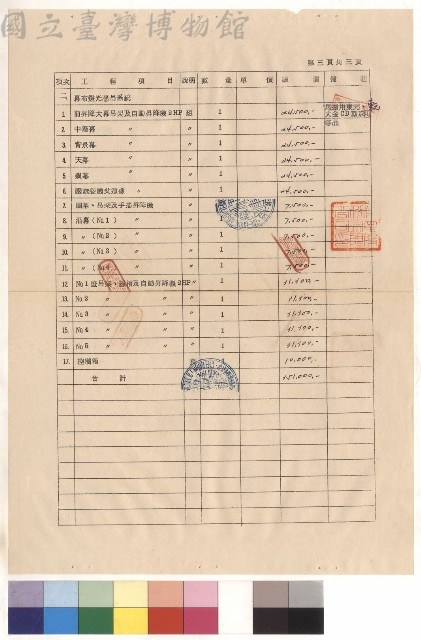 綜合教學大樓燈光照明及懸吊系統新建工程，第三頁藏品圖，第1張
