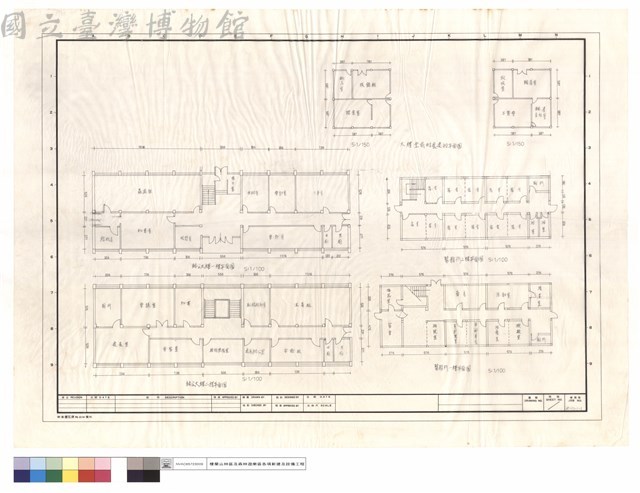 辦公大樓,醫務所一,二樓平面圖、大禮堂前附屬建物平面圖藏品圖，第1張