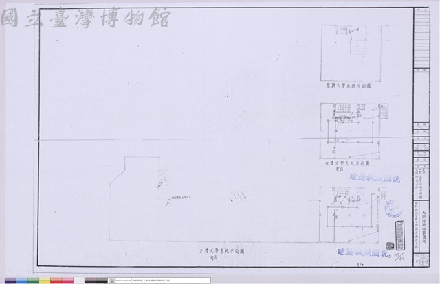 三樓. 四樓 壓頂火警系統平面圖、三樓. 四樓 壓頂電話系統平面圖藏品圖，第1張