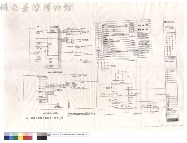 電話,電視音响設備方塊系統圖及昇位圖藏品圖，第1張