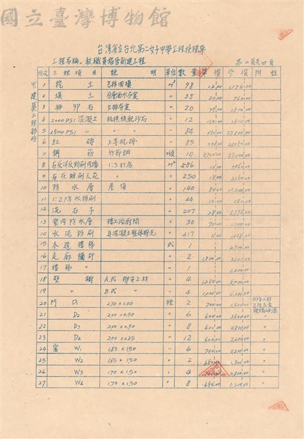工程投標單藏品圖，第1張