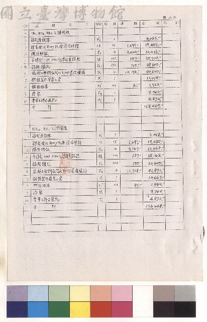 工程預算書，第二頁藏品圖，第1張