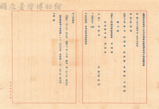 會議記錄(6月)藏品圖，第1張
