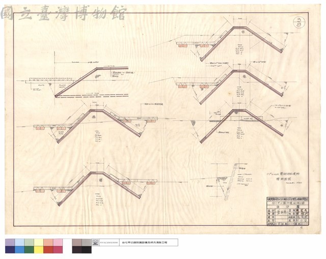 漿砌卵石堤防橫斷面圖藏品圖，第1張