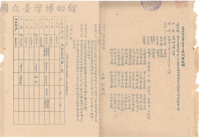 開標紀錄藏品圖，第1張