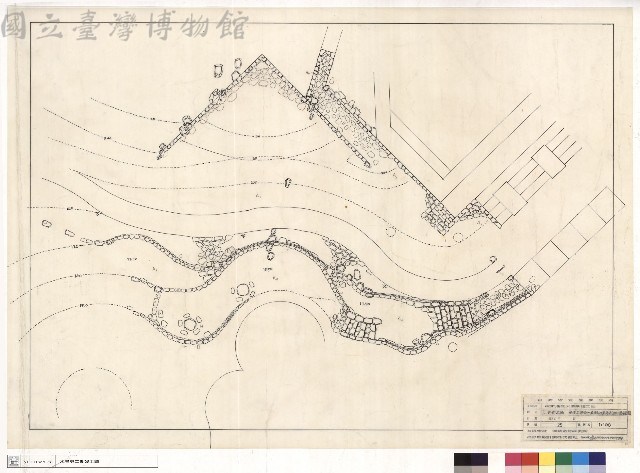 二、港町廣場突堤及游泳池東側砌蘭陽溪石擋土牆平面圖藏品圖，第1張