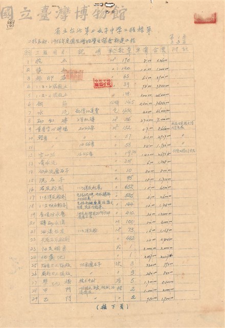 工程標單藏品圖，第1張