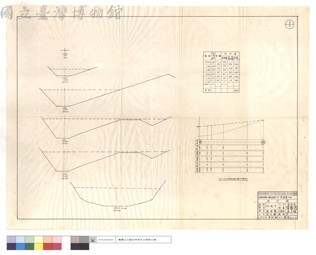 防砂埧縱斷面圖藏品圖，第1張