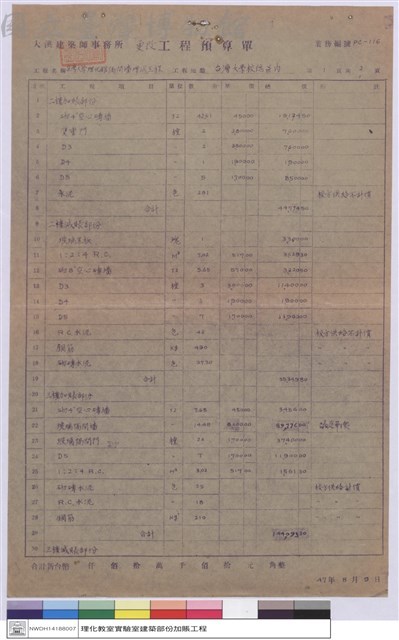 更改工程預算單藏品圖，第1張