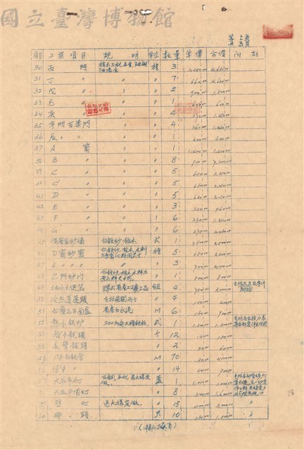 工程標單藏品圖，第1張