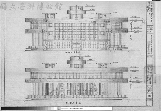 原有正(北)面立面圖及背(南)、塔建正(北)背(南)藏品圖，第1張