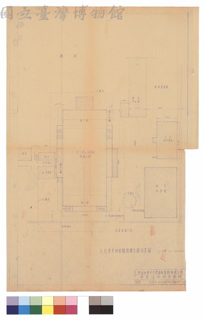 大禮堂及體育館新建大樓位置圖藏品圖，第1張