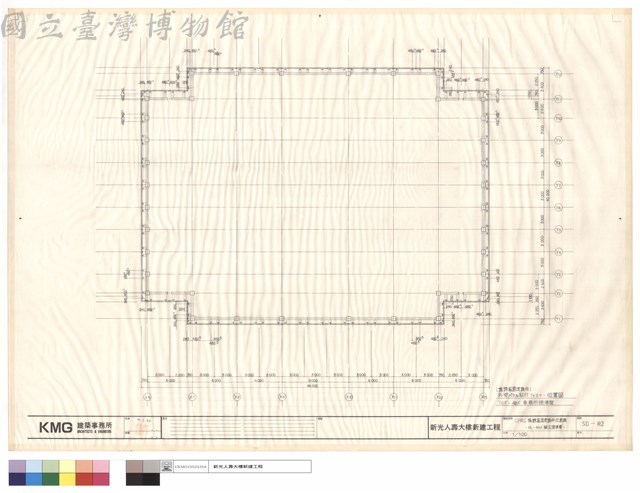 CFRC預鑄板固定鐵件位置圖(16~48F辦公標準層)藏品圖，第1張