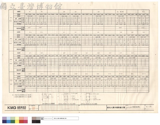 B2F~B3F梁配筋表藏品圖，第1張