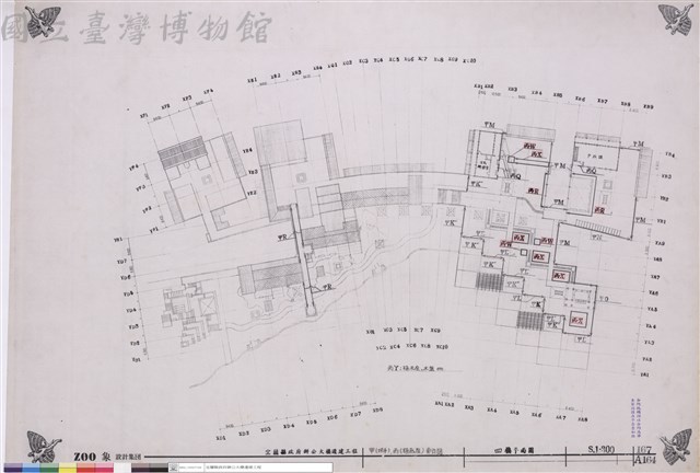 甲(扶手)、丙(植裁座)索引圖、四樓平面圖藏品圖，第1張