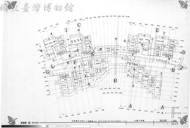 長剖面圖、詳細剖面圖索引-3、二樓平面圖藏品圖，第1張