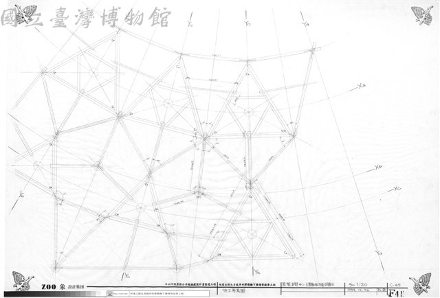 花架木部-(4)-主要軸租平面圖(施工參考圖)藏品圖，第1張