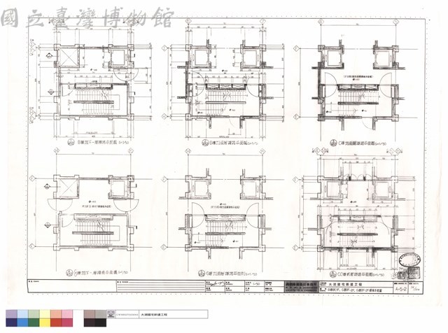 B棟BF,1F、C棟BF~2F、G棟BF~2F樓梯平面圖藏品圖，第1張