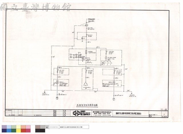 高壓受變電設備單線圖藏品圖，第1張