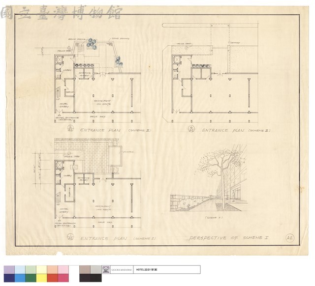 ENTRANCE PLAN(SCHEME I) , ENTRANCE PLAN(SCHEME II) , ENTRANCE PLAN(SCHEME III)藏品圖，第1張