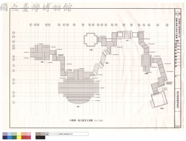 橋榭一區磚石版梁分割圖藏品圖，第1張
