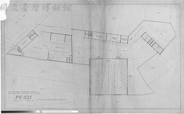 PROPSED SERVICE STATINO GARAGE AND WAREHOUSE藏品圖，第1張