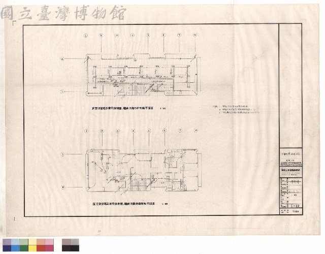 電氣工程/貳至肆層,伍至柒層電話配管及插座,電話天線設備配線平面圖藏品圖，第1張
