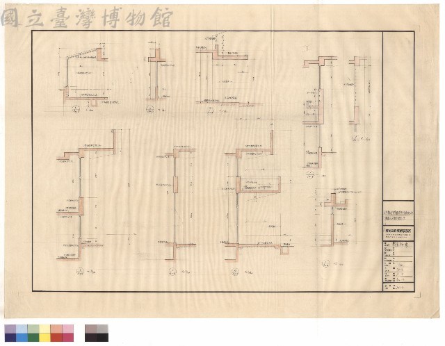 一期看台(甲棟)墻剖面藏品圖，第1張