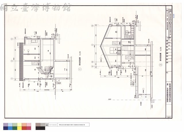 D1戶型橫向、縱向總剖面圖藏品圖，第1張