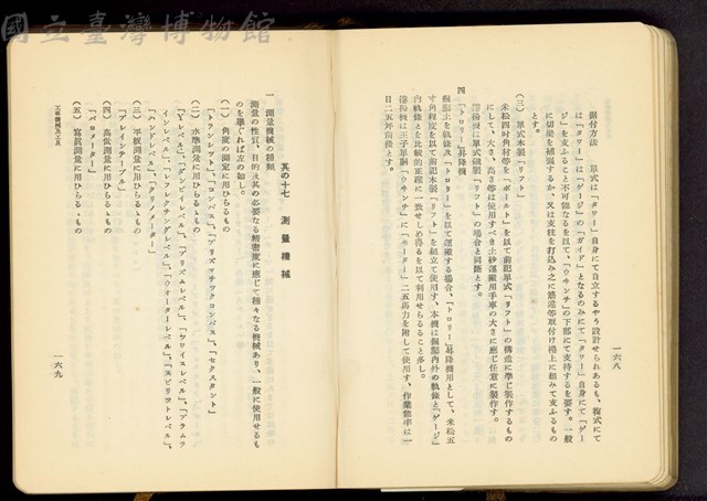 第十七章工事機械及器具(P168-169)藏品圖，第1張