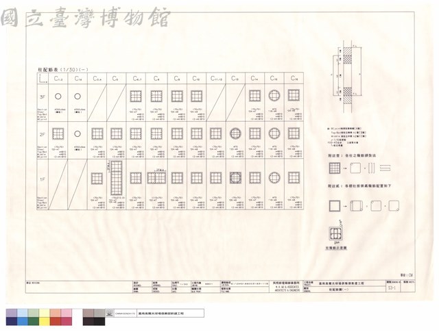 柱配筋圖(一)藏品圖，第1張