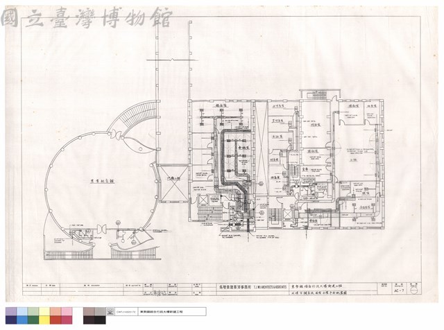 貳樓空調系統風管,水管平面配置圖藏品圖，第1張
