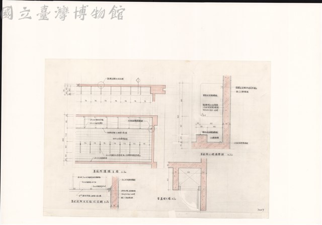 (男廁所搗擺立面 男女廁所天花板收邊詳 男廁所小便溝槽詳 管道間大樣)藏品圖，第1張
