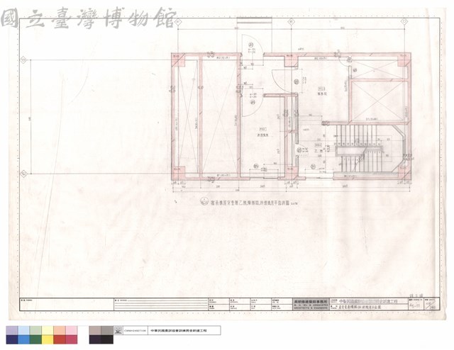 屋頂壹層樓梯,排煙機房平面圖藏品圖，第1張