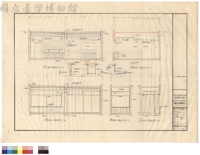 B棟1F客廳、門廳剖面圖藏品圖，第1張