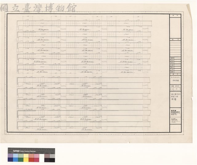 B3,B4,B5,B6,B7.  粱配筋圖藏品圖，第1張