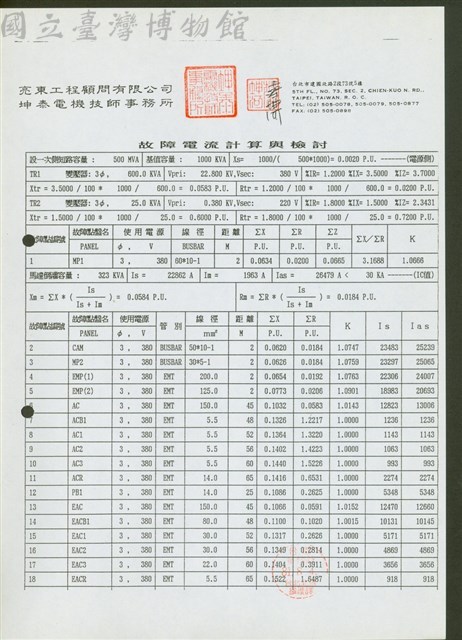 故障電流計算與檢討藏品圖，第1張