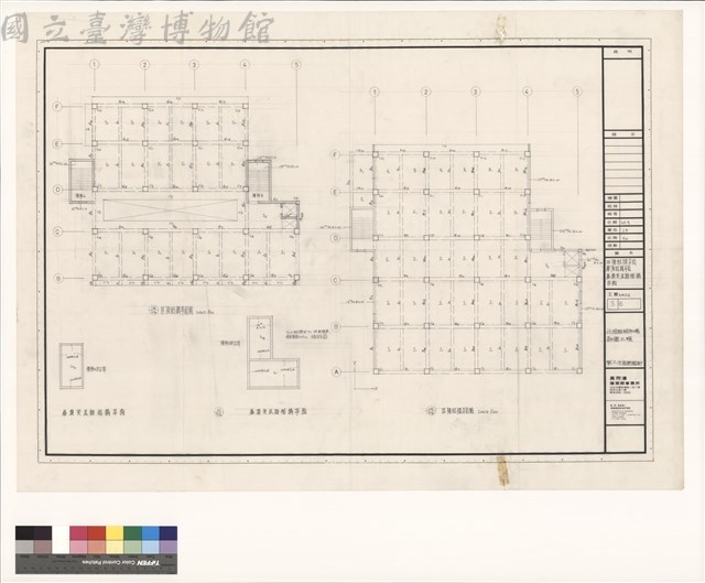 四樓結構平面,屋頂結構平面,屋頂突出物結構平面藏品圖，第1張