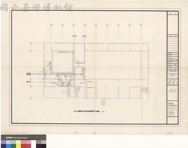 給水排水工程 游泳池壹層排水管通氣管配管平面圖藏品圖，第1張